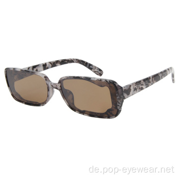 Ovale schmale Cat-Eye-Sonnenbrille für Damen